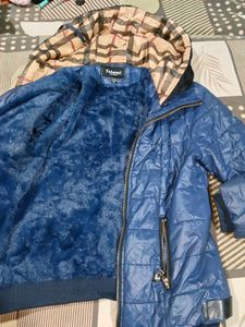Stylish Blue Quilted Jacket hoody and sweater free