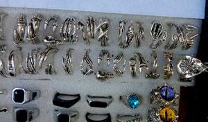 Assorted Silver Tone Rings (Lot of 30+)
