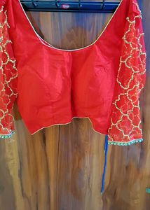 Red Embroidered Lehenga Choli Set