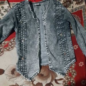 Washed Denim Style Jacket