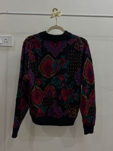 Vintage Richards Floral-patterned knit cardigan