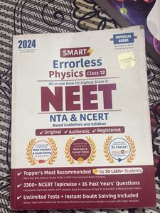 Errorless Physics Class 12 for NEET 2024