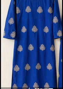 Vibrant Blue Embroidered Kurta Set