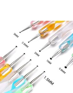 Nail Art Dotting Design Pens Set Of 5