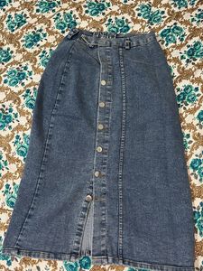 Classic Denim Midi Skirt