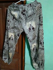 length 35,Cute Panda Print Pajama Pants