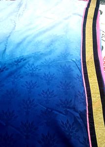 Stunning Blue Ombre Saree with three color