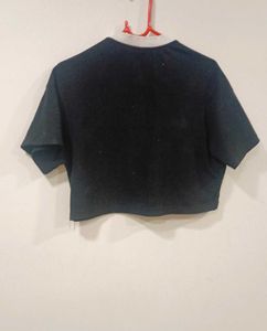 🖤  black 🖤 Osaka Cropped Jersey Top