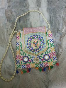 Boho Embroidered Sling Bag