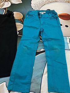 Black and Sky Blue Pants