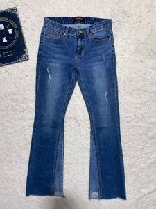 Stylish boot cut Jeans with Slit Detail