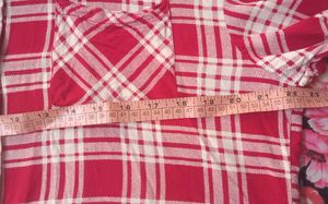 Classic Red &amp; White Plaid Flannel shirt