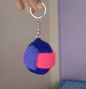 Choose one Colorful Crochet Keychain Ball