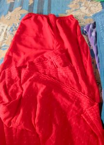 Vibrant Red Embroidered Kurta