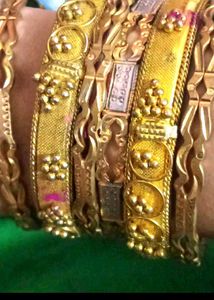 Golden gold plated Bangle Set