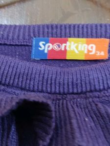 Purple Ruffle Neck Sweater