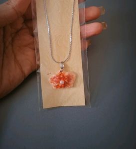 Clay Orchid Flower Pendant
