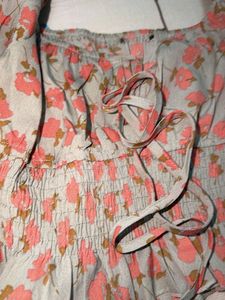 Floral Print Square Neck Top
