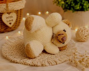 Adorable Cream Teddy Bear