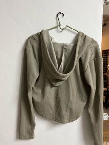 Cropped Zip-Up Hoodie