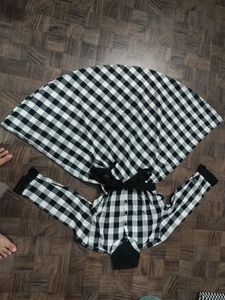 Checkered Dress with Black Belt