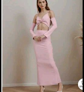 Elegant Pink bodycon dress