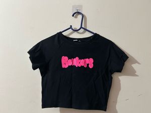Black Crop Top "Bonkers"
