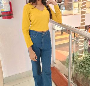 top with jeans both for women