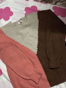 Color Block Knit Sweater