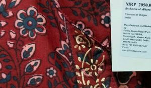 Maroon Red Angrakha Anarkali Kurta Set