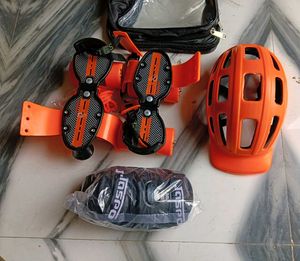Kids Roller Skate and Helmet Set