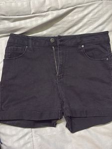 Gray Denim Shorts
