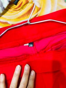 Red Casual Pants