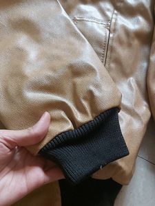 leather jacket with furr coating inside