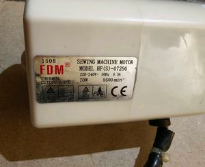 FDM Sewing Machine Motor rated at 70W, 220–240V, a