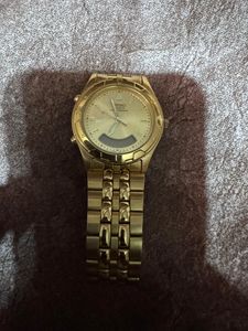 Vintage Seiko Radio Wave Control Gold Watch