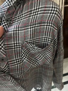 Grey Stripes Crop Shirt (30-32)