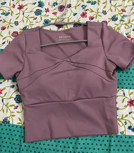 Purple Activewear Crop Top