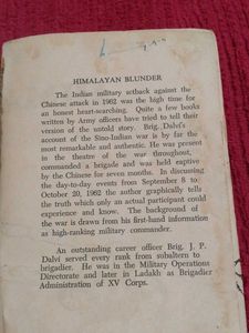 Rare Collection -Himalayan Blunder Book