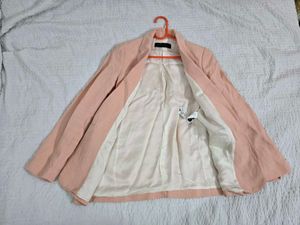 soft peach Zara Blazer bust 36