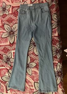 Light Wash Flared Jeans