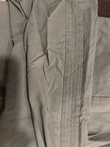 imported Greyish green Straight stretchable Pants