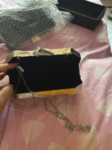 Geometric Metallic Clutch Bag