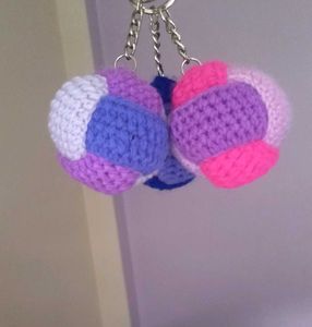 Choose one Colorful Crochet Keychain Ball