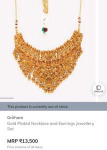 sale 🥳Gold Plated Necklace and Earrings Jewelle