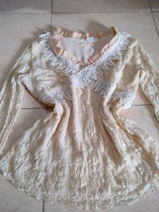 Boho Lace Trim V-Neck Blouse 🪞💌✨🏩