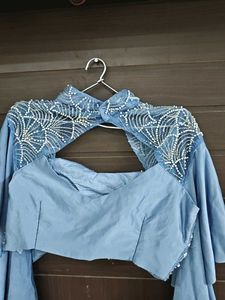 Designer Embellished Blue Blouse