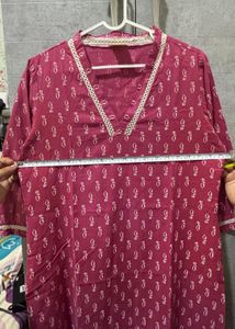 Pretty Pink Printed Kurta