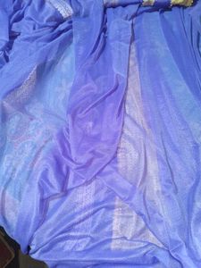 Beautiful Purple Saree with Golden Border