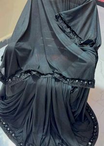 Elegant Black Saree with Embellished Border